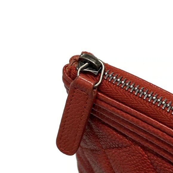 Auth CHANEL Boy Chanel / Matelasse Red Calfskin Clutch Bag - Picture 5 of 16